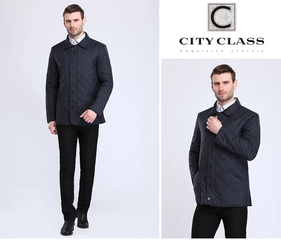 CITY CLASS Новинка года осень мужская стеганая куртка подкладка флис Chaqueta Hombre бизнес Causual Модные пальто для мужчин 6xl 15307