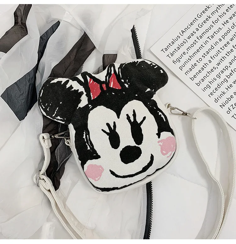 Disney Mickey mouse children cartoon canvas bag girl boy messenger shoulder bag new minnie bag lady Donald Duck handbag