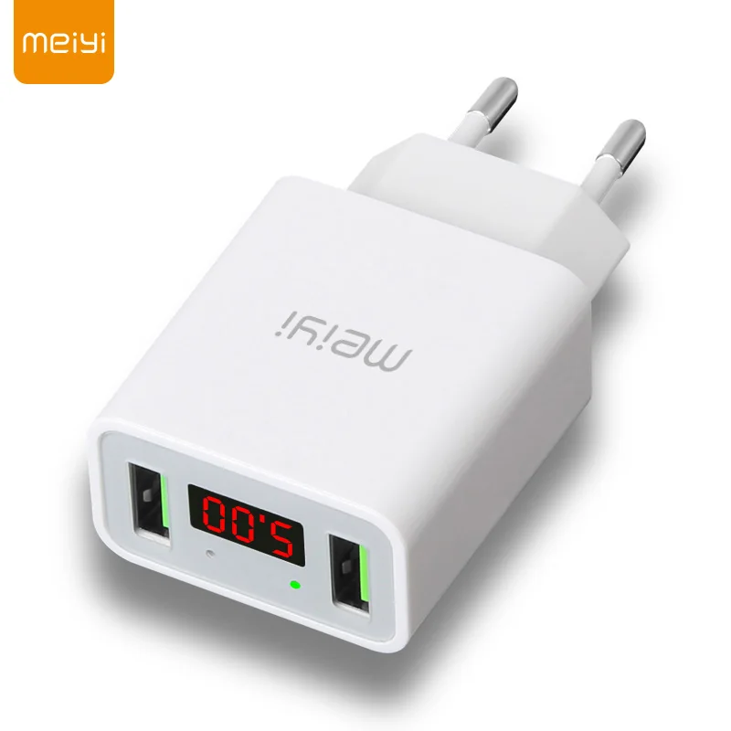 MEIYI 2 порта USB зарядное устройство для телефона светодиодный дисплей Быстрая зарядка мобильное зарядное устройство для iPhone X 8 7 6 iPad samsung Xiaomi 2.2A Max