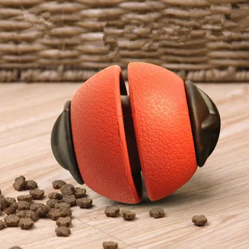 

Dog Toy Rubber Ball Chew Dispenser Leakage Food Play Ball Interactive Pet Dental Teething Training Toy