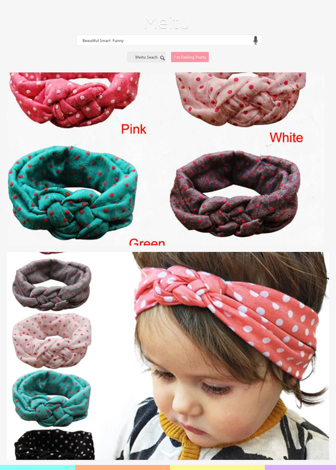 

2019 New Fashion Dot Cross Children Weave Twist Headband Baby Hair Accessories DIY Cloth L328