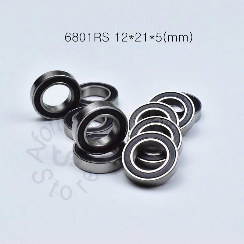 6801RS 12*21*5 (мм) 10 шт. подшипник ABEC 5 6801 конический роликовый хромистой стали