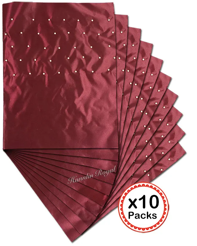 Простой розовый 10 упаковок 20 штук бисером Африканский sego головной убор галстук геле головной платок с большим количеством бисера DHL - Цвет: wine