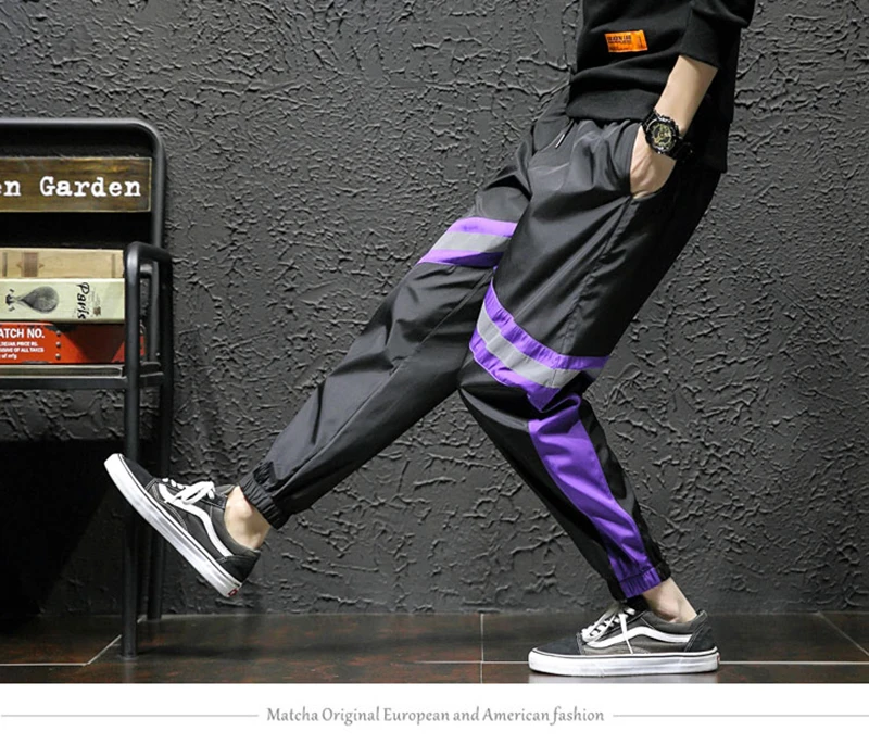 Loose Hip Hop Cargo Pants Men Camouflage Patchwork Harem Mens Trousers Streetwear  (16)