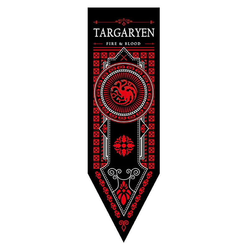 32*100 см и 40*125 флаг баннер Игра престолов Старк и Таргариен и Ланнистер баннер настенное украшение для дома 4 размера - Цвет: Targaryen-2