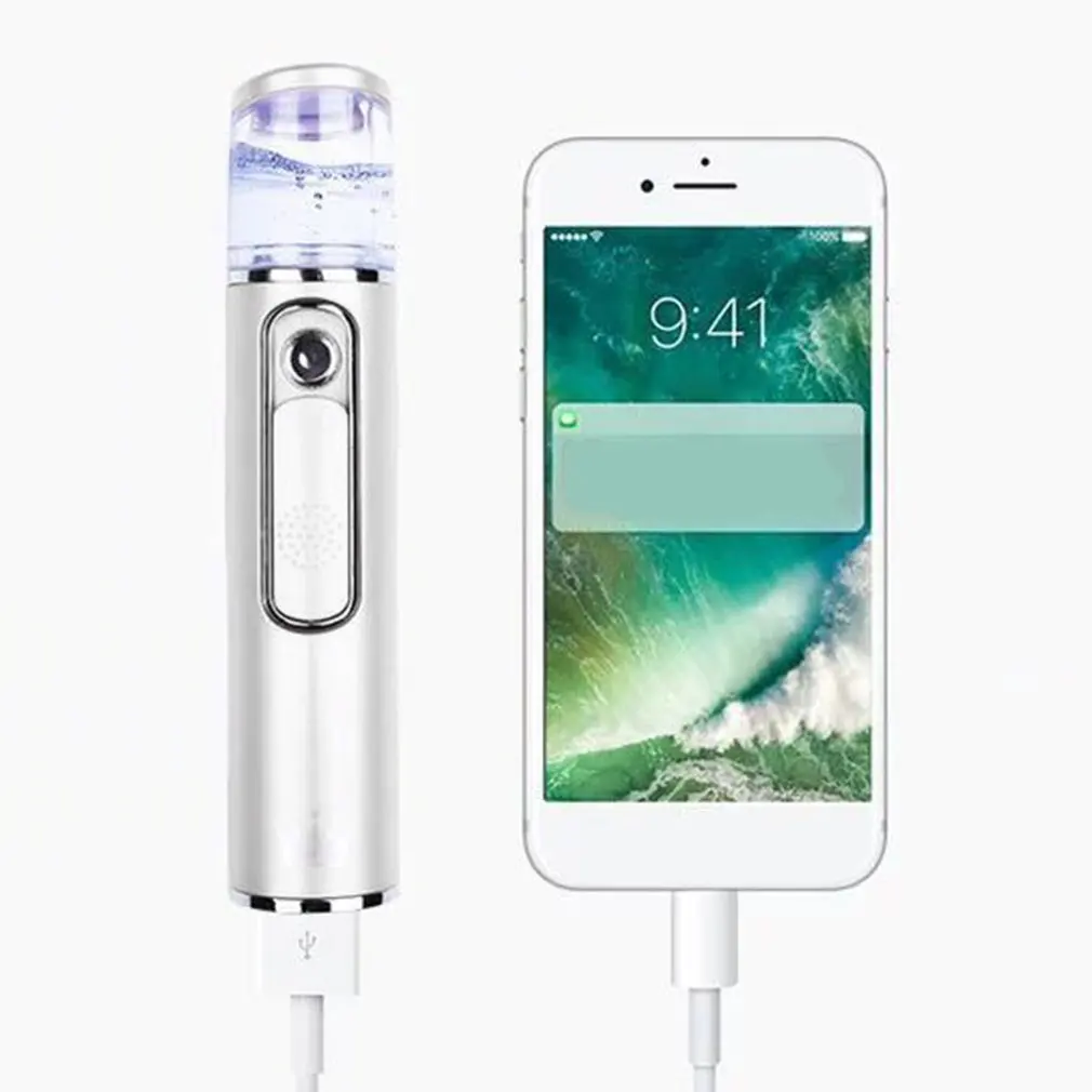 

DIY Power Bank Case Facial Nano Sprayer Tool 20ml Water Tank Kit with USB LED Light Support 2600mAh Battery For iphone6 xiaomi