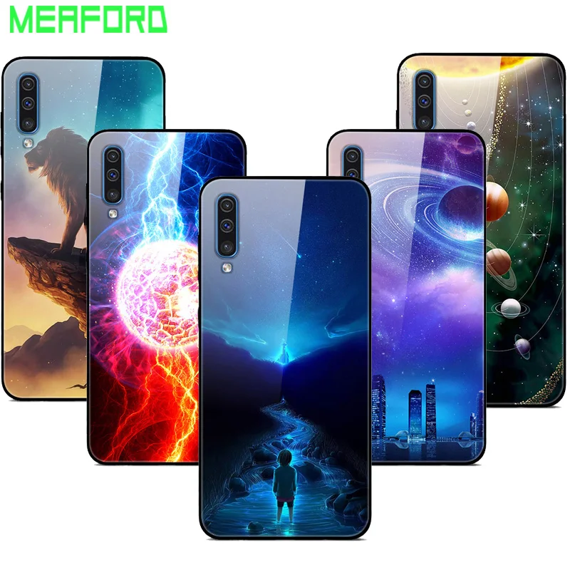 Чехол из закаленного стекла для Samsung Galaxy A50 A40 A30 A20 A10 A40s M10 M20 M30 A70 A80 A90 A2 Core
