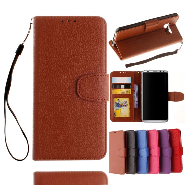 Best Offers S8 S9 Plus S3 S4 S5 mini S6 S7 edge Plus Leather Flip Cover Wallet Case for Samsung Galaxy Prime G360P G530H