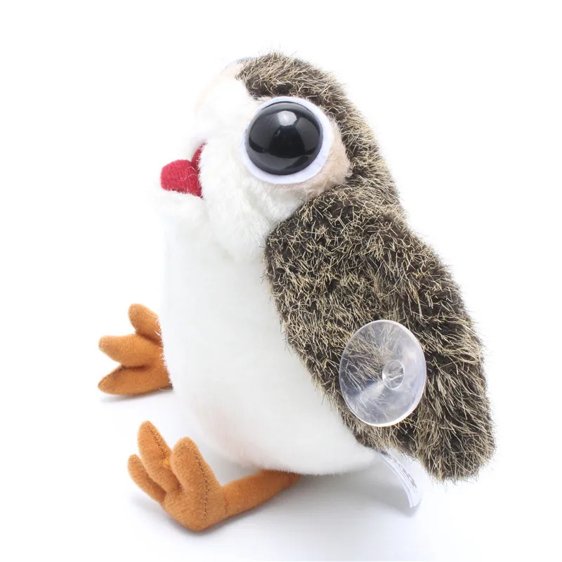 Cute Porg Bird Plush Peluches Toy Car Sucker Funny Porglet Bird Toy Story Elf on The 3