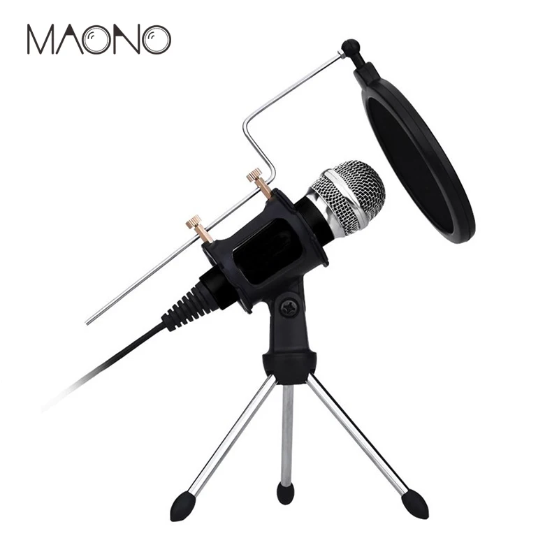 

MAONO USB Microphone Professional Condenser Microphone Omnidirectional Podcast Microphone With Stand for Karaoke Youtube Game