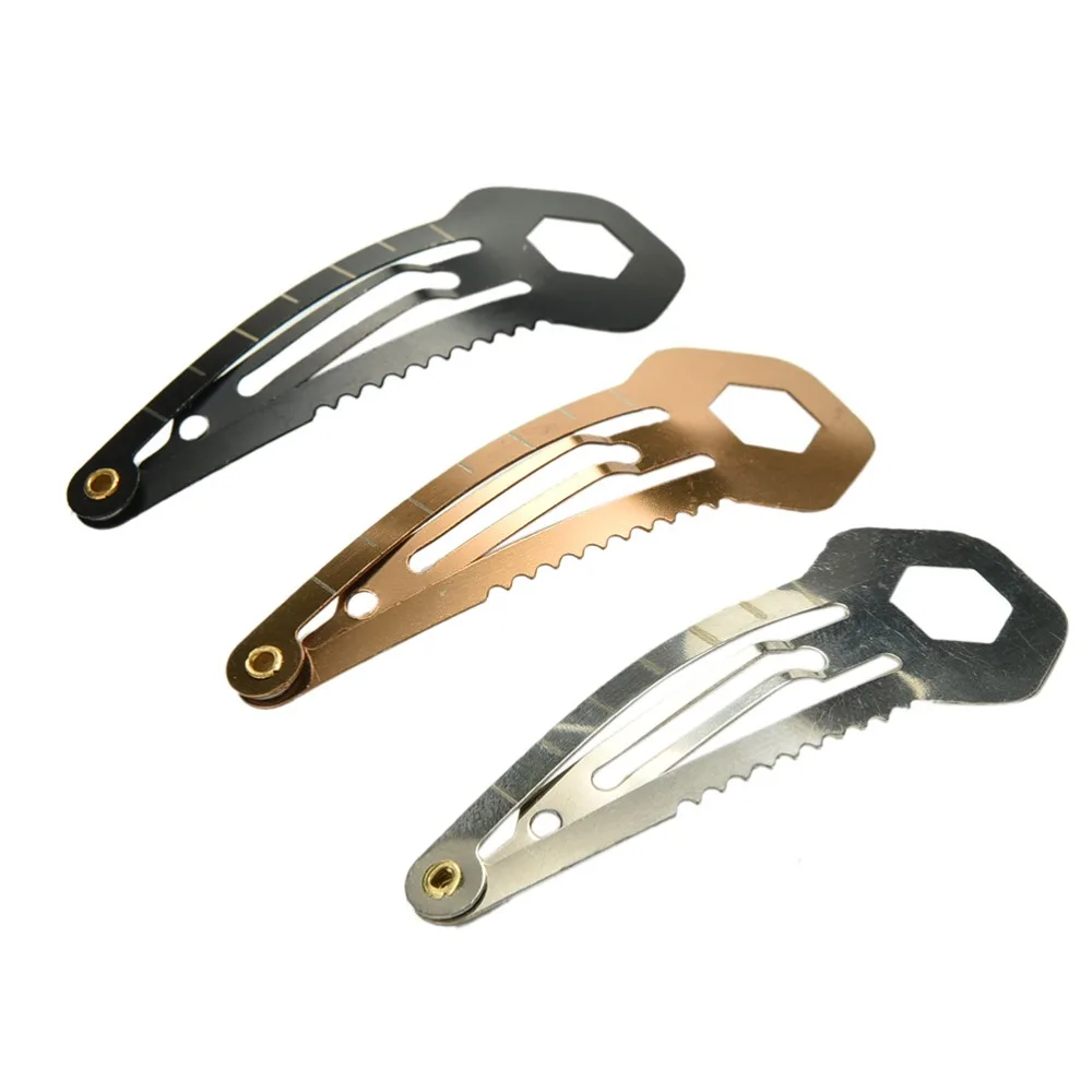 

1PCS Portable Multi-function Survival Hairpins Credit Card Knife Mini Wallet Hairpins Tools 3 Colors Available