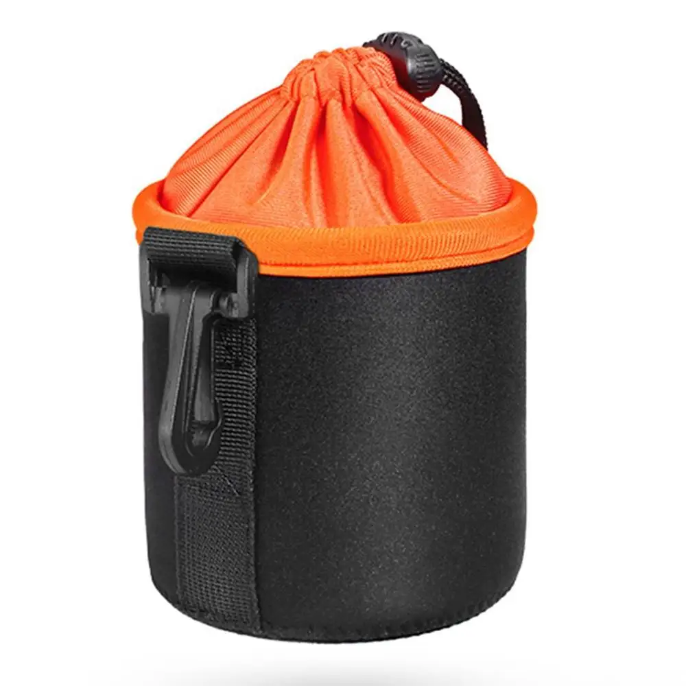 Новейшая черная Защитная мягкая Неопреновая DSLR сумка для объектива камеры защитная сумка Мягкий короткий чехол с пухом сумки S, M, L, XL - Цвет: Small