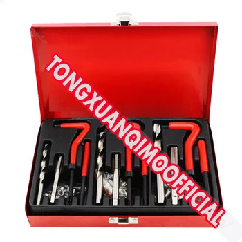 

Professional 88Pc/LOT Thread/Rethread spark plug hole wire tapping Repair Kit tool screw reel M6 M8 M10 Metric