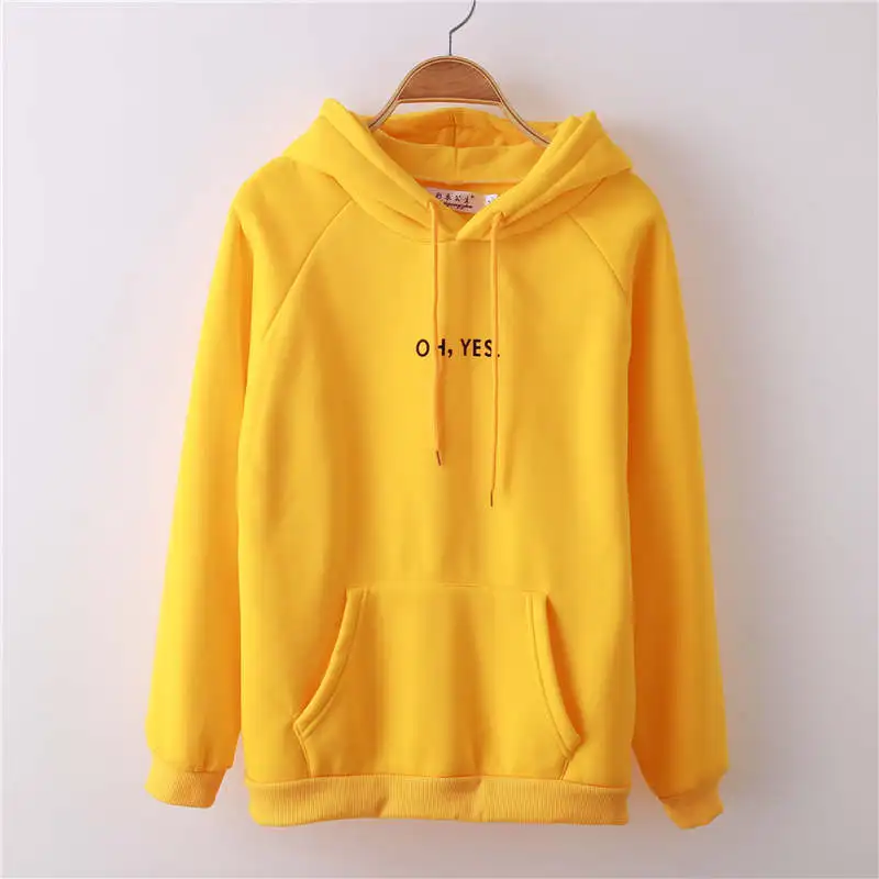 ZuoLunOuBa Autumn Winter Fashion Women Fleece Thickening Long sleeve Sweater Letter Oh Yes Harajuku Loose Pullover Size S-XXL ZuoLunOuBa Autumn Winter Fashion Women Fleece Thickening Long sleeve Sweater Letter Oh Yes Harajuku Loose Pullover Size S-XXL
