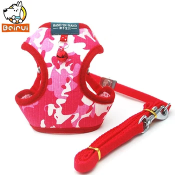 

Small Dog Harness for Chihuahua Breathable Mesh Dog Puppy Harness Vest Walking Leash with Bell