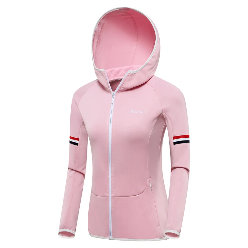 Spring Golf Clothing Womens Shirt Long Sleeve Ball Jacket Hooded Zip Cardigan Sportswear High Quality Apparel