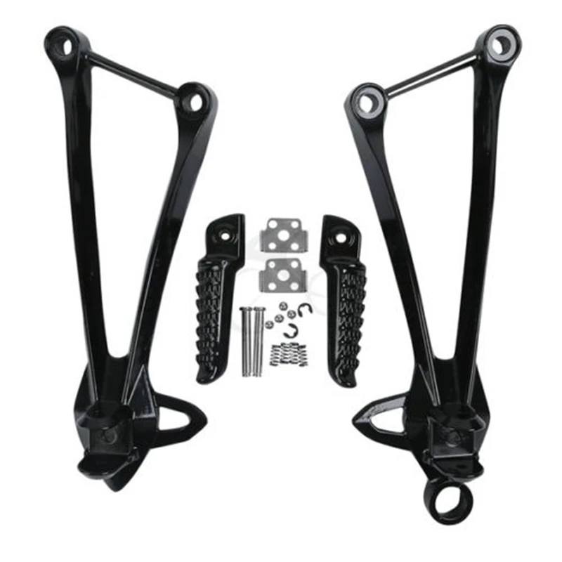 Motorcycle Rear Footrest Foot Pegs Bracket For Kawasaki Ninja ZX6R ZX10R 2009-2010 black silver | Автомобили и мотоциклы