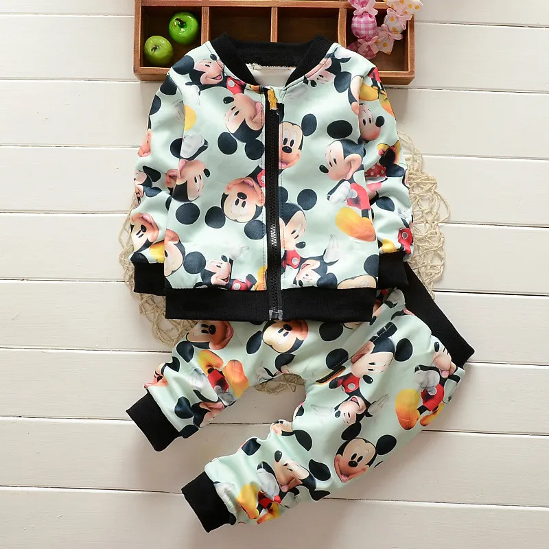 New Autumn Spring Tracksuit Girls Sports Suits Kids Clothes Zipper Sweatshirt Jogging 1 4T Children Boys