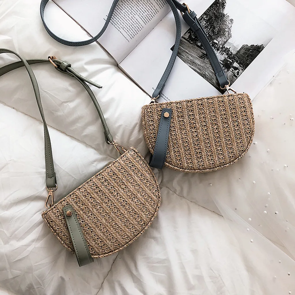 

Round Mulit Style Straw Bag Handbags Women Summer Rattan Bag Handmade Woven Beach Circle Bohemia Handbag Wristlet clutch bag
