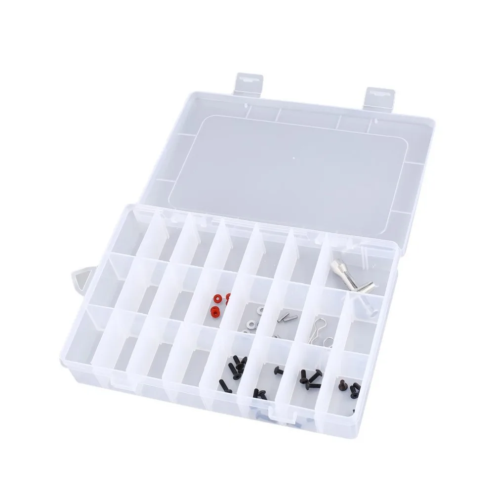 24Cells DIY Plastic Storage Box for Screws Washers Electronic Parts