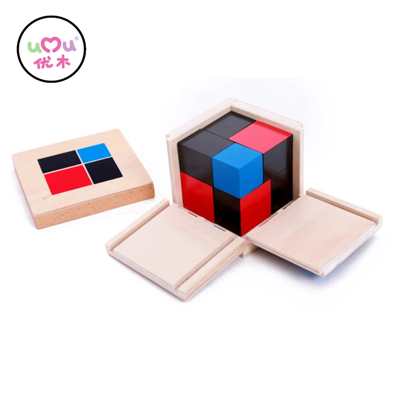 wooden binomial cube montessori