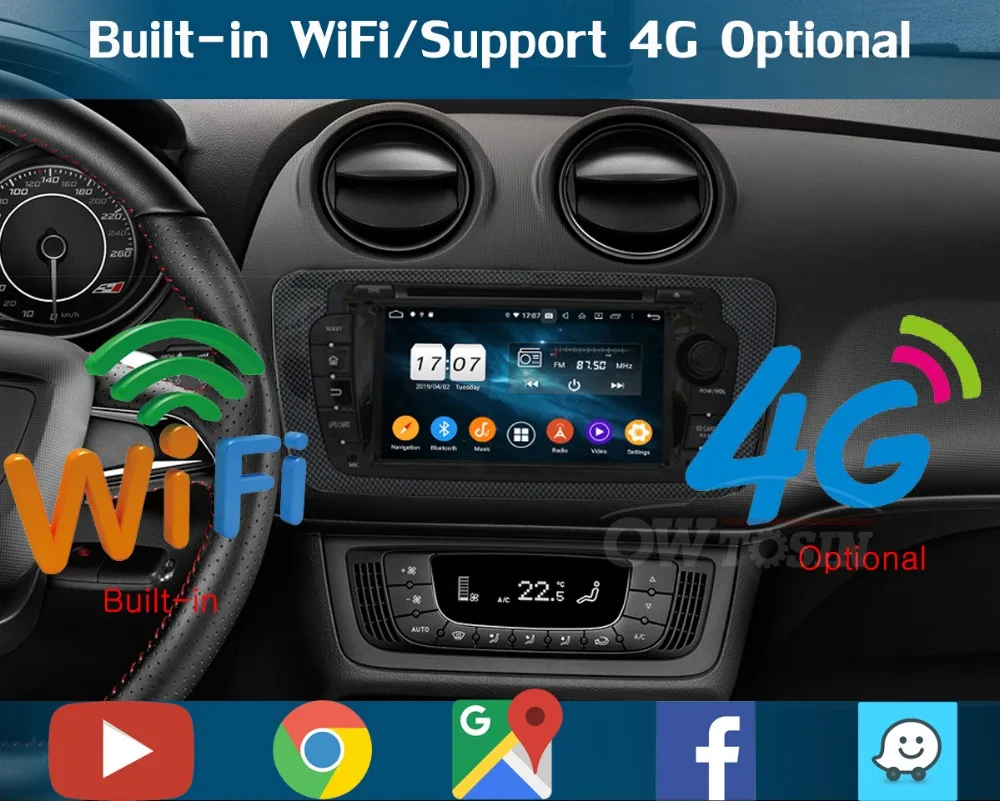 " ips 8 Core 4G+ 64G Android 9,0 автомобильный dvd-плеер для Seat Ibiza 2009 2010 2011 2012 2013 gps навигация радио DSP попугай BT