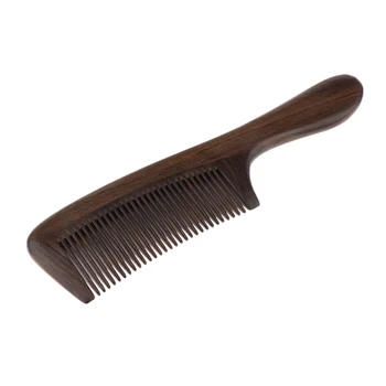 

Professional Wooden Fine Tooth Detangling Comb Hand Made Detangler Hairbrush,No Knots,Avoid Tangles,Anti-frizz