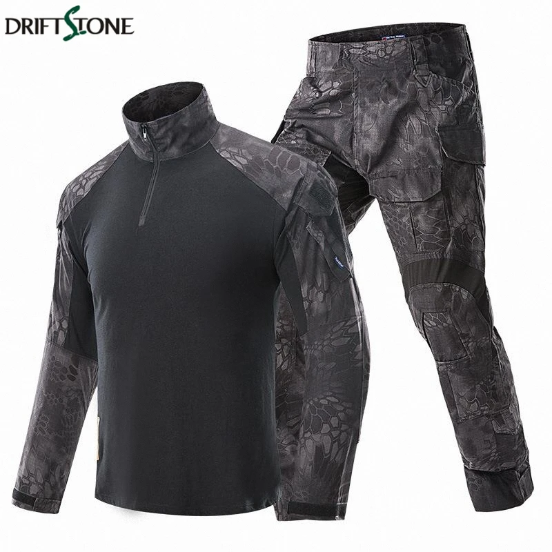  Camouflage BDU Army Combat Suit Men Tactical Military Uniform Clothing Sets Waterproof Cargo Pants 