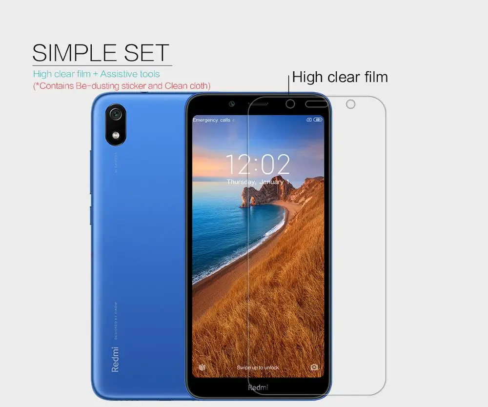 2 шт для NILLKIN Xiaomi Redmi 7A Защитная пленка NILLKIN Кристально Чистая матовая защитная пленка для Xiaomi Redmi 7A