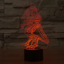 3D светодиодный сенсорный Настольный светильник Move novelt гирлянда светодиодный USB 7 цветов Изменение ночные светильники как украшение для спальни