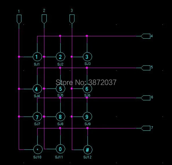 FZ0840B-3x4 Matrix keyboard module-3