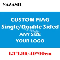 YAZANIE маленький 40*60 см пользовательские флаг все дизайн логотип полиэстер печать настроить флаги и баннеры для любителей спорта Вечерние