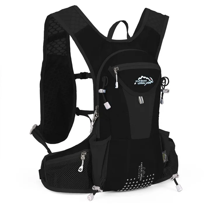 Дизайн 12л велосипедная гидратационная сумка Портативная сумка для воды для велоспорта спортивный походный рюкзак Мини спортивная велосипедная сумка сумки на плечо для бега - Цвет: Черный
