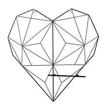 Любовь в форме сердца железная стойка для хранения Настенный фото открытка металлические сетки держатель для хранения FP8
