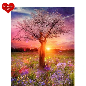 

Diy Modern Oil Painting by Numbers Flower Beauty Tree Paint Drawing Coloring Picture Canvas Hand Paint Wall Decor Christmas Gift