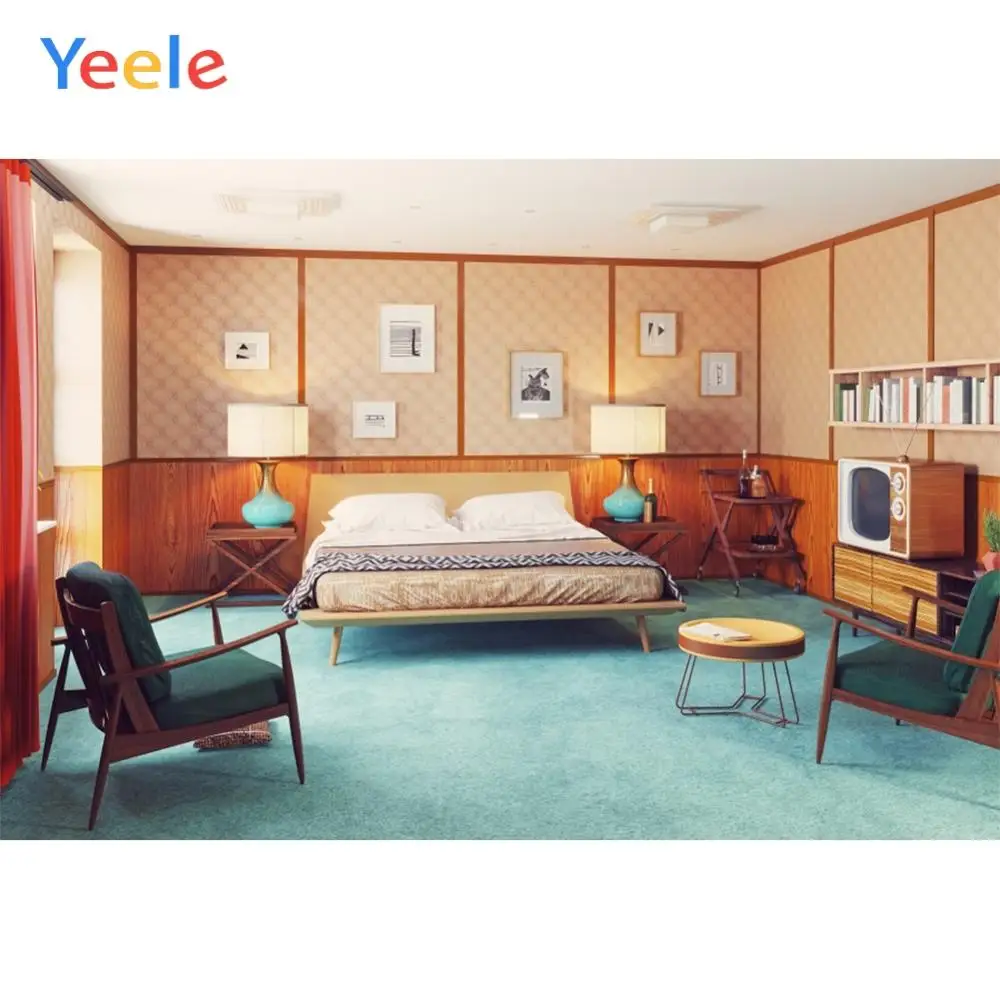 Yeele спальня диван стол ТВ лампа книжная helf интерьер фотографии фоны