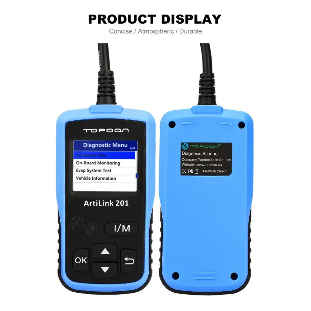 Автомобильный диагностический сканер TOPDON ArtiLink 201 OBD2 универсальный инструмент OBD