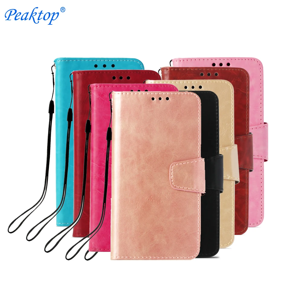 

Peaktop Leather Case For Funda LG K8 2017 case For etui coque LG K8 2017 X240 Wallet Flip Cover Stand Phone Cases For LG K8 2017
