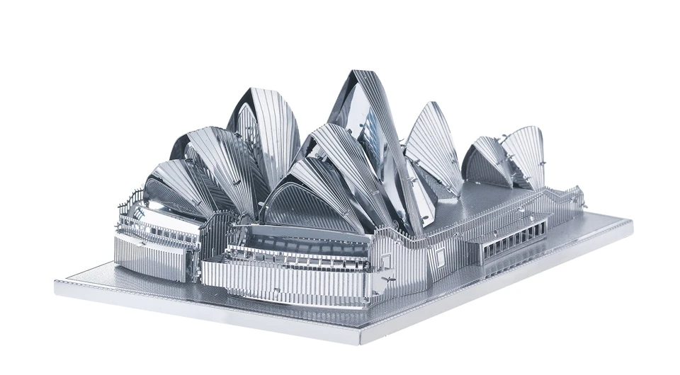 

Brain game 2015 Russia Sydney Opera House 3D Nano metal DIY Puzzle Building educative board games for children birthday gift