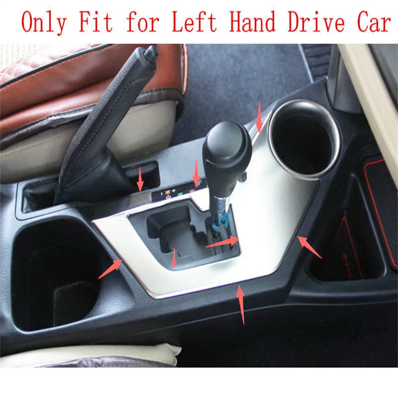 

Auto Stainless Steel Car Styling Gear Box Panel Decoration Trim Cover Sticker Fit For TOYOTA RAV4 2013-2015 Interior Accessories