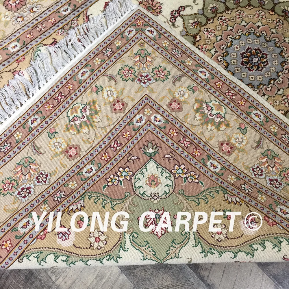 Yilong 4 'x 6' турецкий коврик ручной работы восточные прочные шерсть шелк