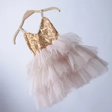 Платье с блестками для девочек; лето ; многослойное фатиновое платье-пачка принцессы для маленьких детей; одежда для свадебной вечеринки;