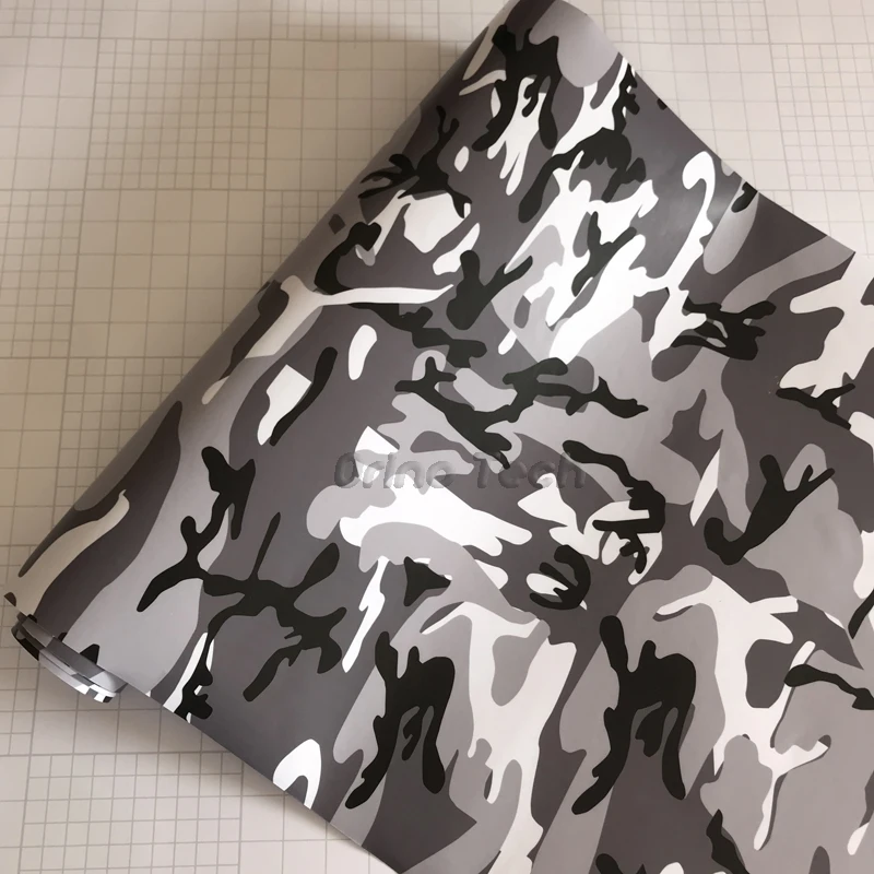 Black Grey White Vinyl Film Wrap-2