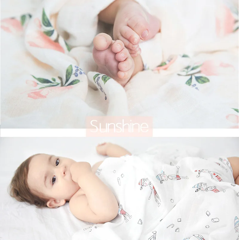 Высококачественные муслиновые пеленальные одеяла для новорожденных, мягкие бамбуковые хлопковые муслиновые пеленки, детское банное полотенце, детская кровать, детские вещи