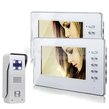 DIYSECUR 7 Inch TFT LCD Monitor Colour Video Door Phone Doorbell Home Intercom System 1V2 White