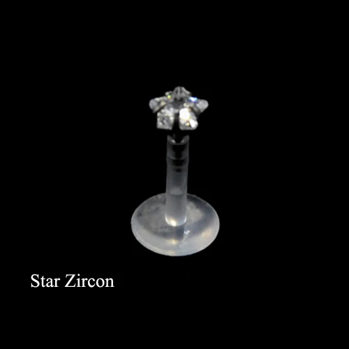 1PC Bioplast Flexible Zircon Ear Tragus Cartilage Piercings Horse Eye Ellips Labret Ring Ear Tragus Sexy Body Jewelry Piercing 