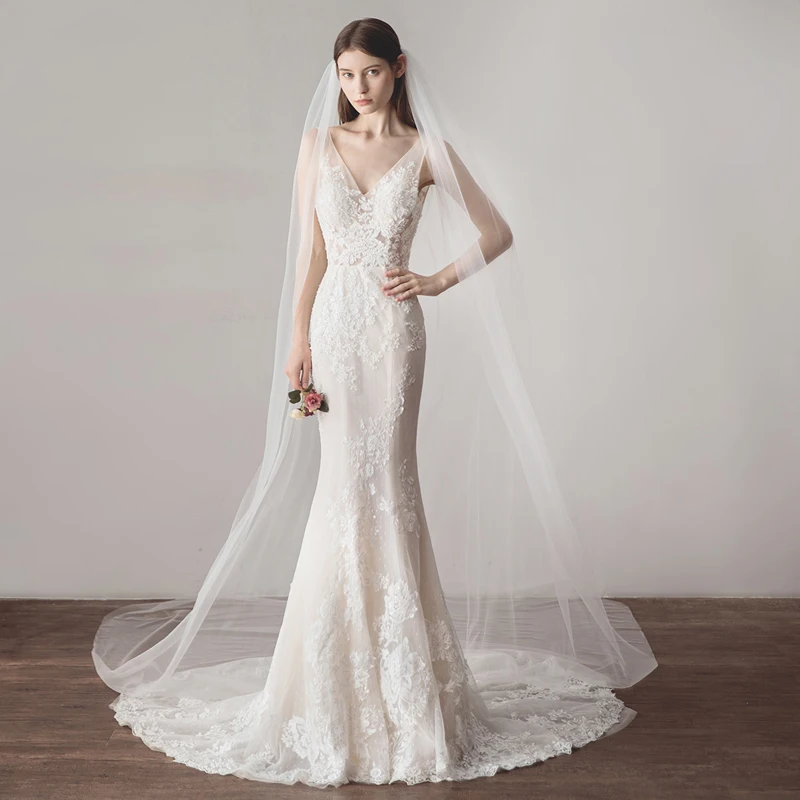 SLBRIDAL Кристаллы Свадебные собор или Королевский кот вуали с гребни невесты свадебная одежда аксессуары для невесты Mariage для женщин