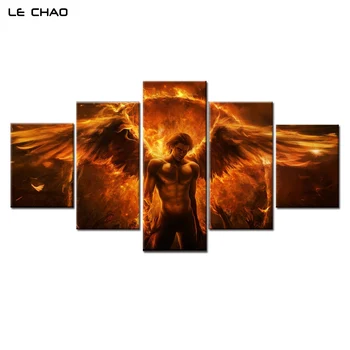 

LE CHAO Canvas Painting Devil Angel Wall Art Canvas Painting Wall Pictures For Living Posters And Prints Landscape Drop Shipping