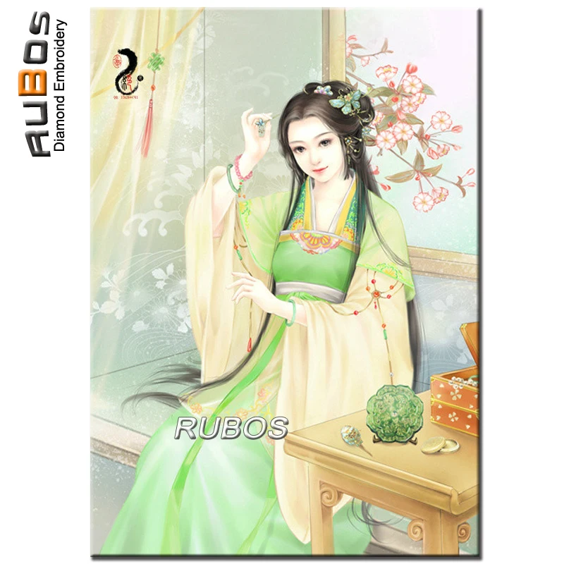 RUBOS Diamond Painting Cross Stitch Full Solid Diamond Embroidery Rhinestones Pattern 3D Resin Needlework (1)