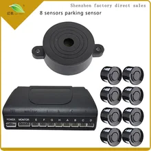 Luz coração 8 Sensores Buzzer 22mm Kit De Sensor De Estacionamento Reverso Radar Backup Alerta Som Do Carro